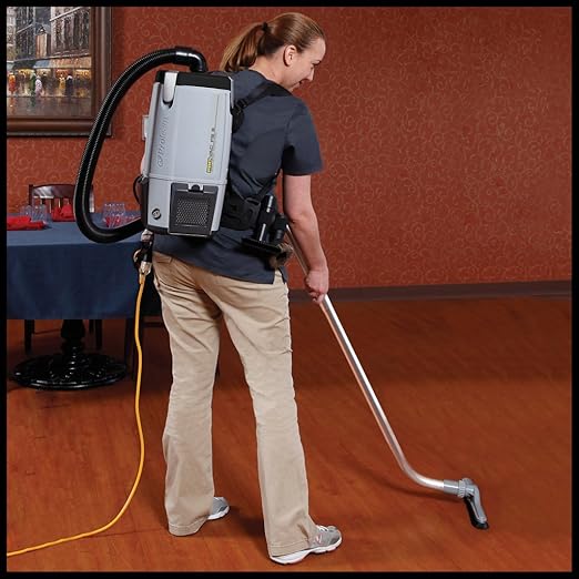 ProTeam Vacuum Backpack, ProVac FS 6 Commercial Backpack Vacuum Cleaner with HEPA Media Filtration and Small Business Kit, 6 Quart, Corded
