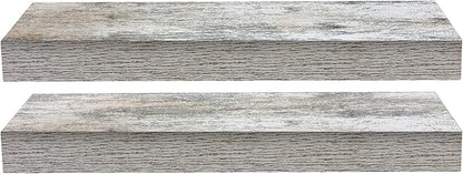 Sorbus Floating Shelves, Wall Shelves for Bedroom, Kitchen, Living Room, Bathroom Shelves Over The Toilet, Office, Home Decor, Farmhouse, 16 Inch Wall Mounted Rustic Floating Shelves for Wall, 2 Pack
