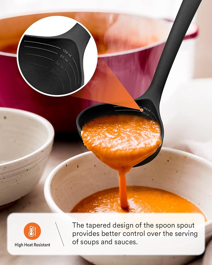 Kitchen Utensils Set, 13PCS Silicone Cooking Utensils, Heat Resistant Kitchen Utensil Spatula Set for Nonstick Cookware, Wooden Handles Kitchen Gadgets Tools Set