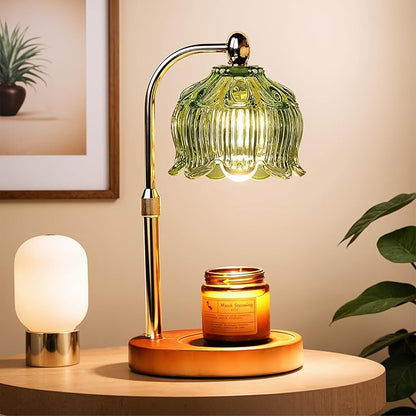 GEEZO Fragrance Candle Warmer Lamp，Electric Candle Warmer with Timer & Dimmer，Mom Christmas Birthday Gifts for Women, House Warming Gifts New Home Bedroom Decor