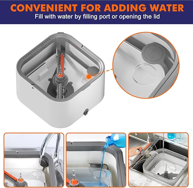 Upgraded Self-Standing Spin Mop and Bucket System, Detachable Inner Mop Bucket That Separates Dirty Water & 90° Foldable Head, Triple-Scrubbing System, for Hardwood Floors - White with 6 Pads
