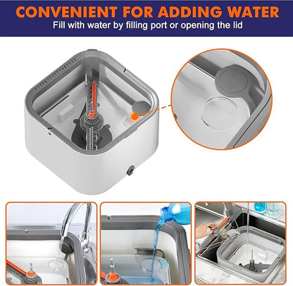 Upgraded Self-Standing Spin Mop and Bucket System, Detachable Inner Mop Bucket That Separates Dirty Water & 90° Foldable Head, Triple-Scrubbing System, for Hardwood Floors - White with 6 Pads