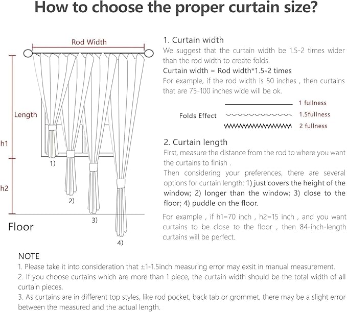 Joydeco Linen Curtains 90 Inch Length 2 Panel Sets,Light Filtering Curtains for Bedroom 100 Inch Wide Living Room Drapes with Back Tabs & Rod Pockets (W100 x L90 Inch, Beige)