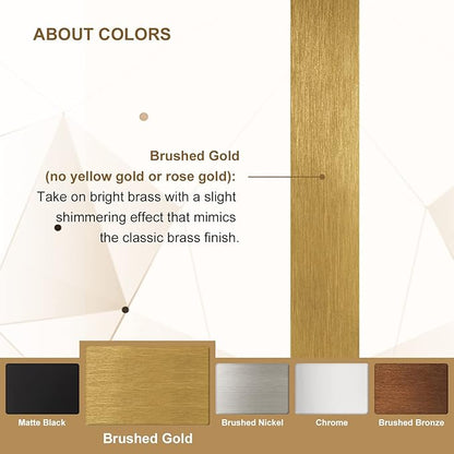 ANDY STAR Brass Bathroom Mirror, 24x32’’ Brushed Gold Metal Frame Oblong Mirror for Bathroom, Modern Gold Oval Bathroom Mirror for Over Sink, Hangs Horizontal or Vertical