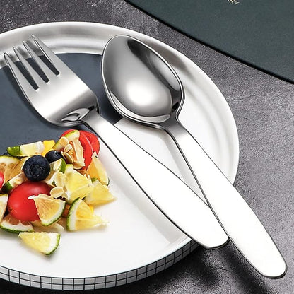VANRA Premium 18/8 Stainless Steel Children Cutlery Set 5.9-inch Kids Dinner Spoons Set 4 Pieces Silverware Flatware Utensil Set for Home School (4 Spoons)