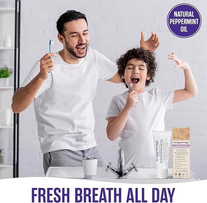 SprinJene Fluoride Free Toothpaste for Sensitive Teeth & Gum Fresh Breath Helps Dry Mouth Natural Non Fluoride Toothpaste for Adult SLS Free, Toxic Preservative Free with Black Seed Oil & Zinc 1 Pack