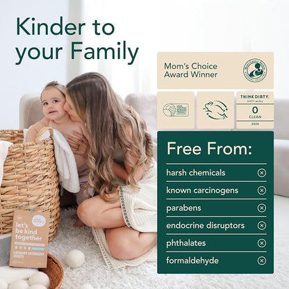 Kind Laundry Detergent Sheets with Stain-Fighting Enzymes - Plant Powered Eco-Friendly Laundry Soap Sheets - Home or Travel Laundry Detergent - Ocean Breeze, 18 Loads (Mom's Choice Award Winner)
