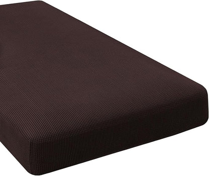 H.VERSAILTEX Super Stretch Individual Chaise Cover Sectional Couch Covers for L Shaped Sofa Both Left/Right Featuring Thick Jacquard Textured Twill Fabric (1 Piece Chaise Cover Large, Chocolate)