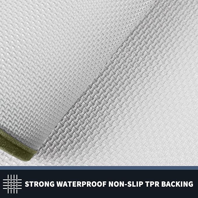 PURRUGS Dirt Trapping Door Mat 32" x 48", Non-Slip/Skid Machine Washable Entryway Rug, Shoes Scraper, Area Rug, Super Absorbent Welcome Mat for Muddy Wet Shoes and Paws, Budding Green & Sage Green