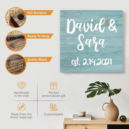 Custom Wood Signs Personalized | Farmhouse Decor | Personalized Signs | Personalized Rustic Wood Signs | Father's Day Gift | Custom Sign | Ready to Hang! (12x24 Inches)