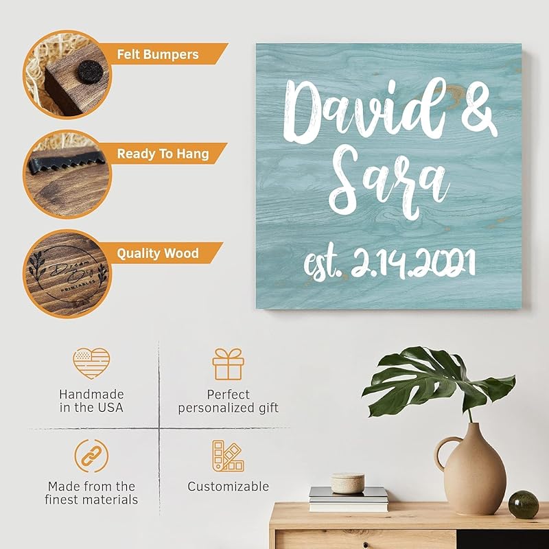 Custom Wood Signs Personalized | Farmhouse Decor | Personalized Signs | Personalized Rustic Wood Signs | Father's Day Gift | Custom Sign | Ready to Hang! (16x16 Inches)