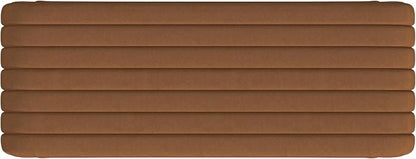 Modern Arch Channel Bedroom Bench Ottoman, 48" Entryway Bench and Shoe Rack, Soft Cushion Bench for Bedroom End of Bed, Ottoman Bench for Living Room, Bedroom, Entryway (Beach Rust Velvet)