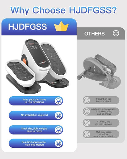 Under Desk Elliptical Machine, Electric Ellipse Leg Exerciser as Seen on Tv for Seniors with 10 Adjustable,Pedal Exerciser,Exercise Equipment for Home