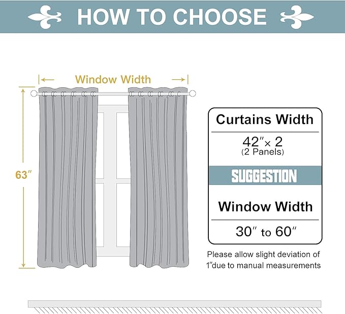 ChrisDowa Grommet Blackout Curtains for Bedroom and Living Room - 2 Panels Set Thermal Insulated Room Darkening Curtains (Forest Green, 42W x 63L)