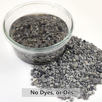 2LB Succulent and Cactus Gravel Pebbles, 1/5 Inch Natural Decorative Polished Stones, River Rocks for Plants, Vases, Aquariums, Terrarium and Outdoor Gardening,Grey