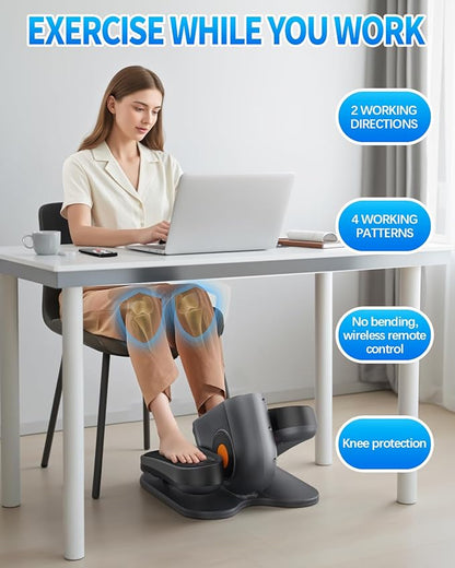 Under Desk Elliptical Machine, Electric Ellipse Leg Exerciser as Seen on Tv for Seniors with 10 Adjustable,Pedal Exerciser,Exercise Equipment for Home