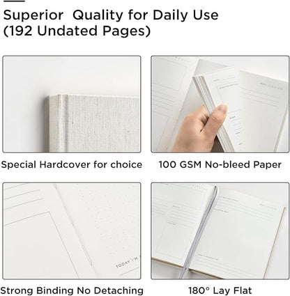 And Per Se Wellness Journal, Undated Daily Wellness Planner to Practice Positive Thinking, Mindfulness & Reflection, 91 Days Self-Care Journal For Women & Men (Pale Pink)