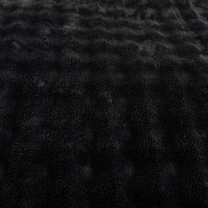 YUSOKI Luxury 3D Bubble Throw Blanket 3.1lb,All Ages,Home Decoration, (Black,60 * 80inches)