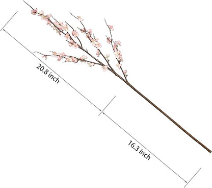 4Pcs Cherry Blossom Branches Artificial Flowers for Spring Summer Indoor Decoration,Faux Long Stem Artificial Flowers for Wedding Home Office Bedroom Party Table Centerpieces Decor (Pink)