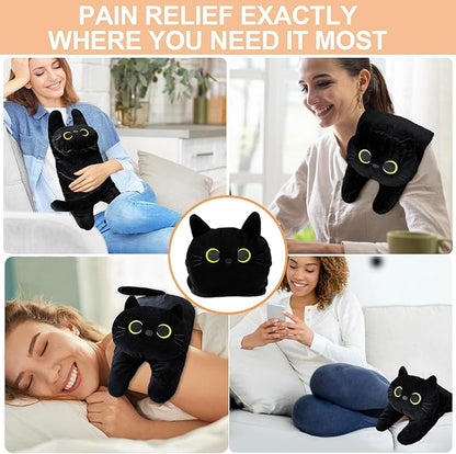 Microwave Heating Pad for Cramps Pain Relief, 19 * 9" Microwavable Heating Pads for Back, Neck Shoulder, Cute Microwave Heating Pad Stuffed Animal, Moist Heat Pack, Lavender