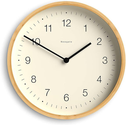 NEWGATE® Bali Wall Clock | Scandi Inspired Bamboo Clock | 12 inch | Modern Minimalist Design for Kitchen, Living Room or Office