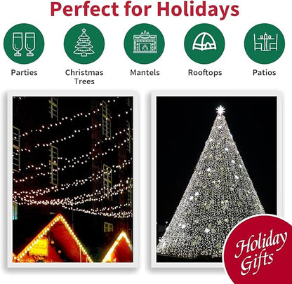 60 Count Cool White -String Lights - LED Christmas Lights, Mini led Lights for Indoor Outdoor Home Holiday Party Wedding Independence Day Decoration