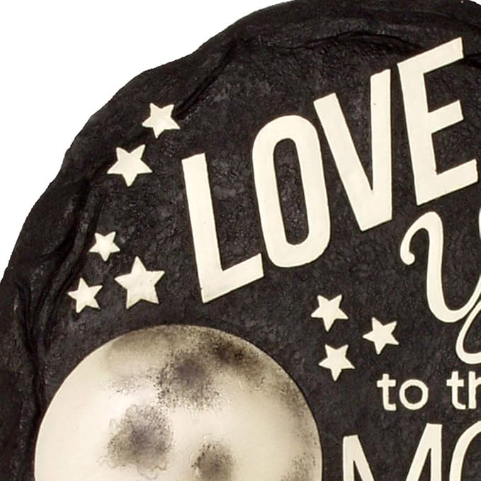 Spoontiques - Garden Décor - Moon & Back Stepping Stone - Decorative Stone for Garden