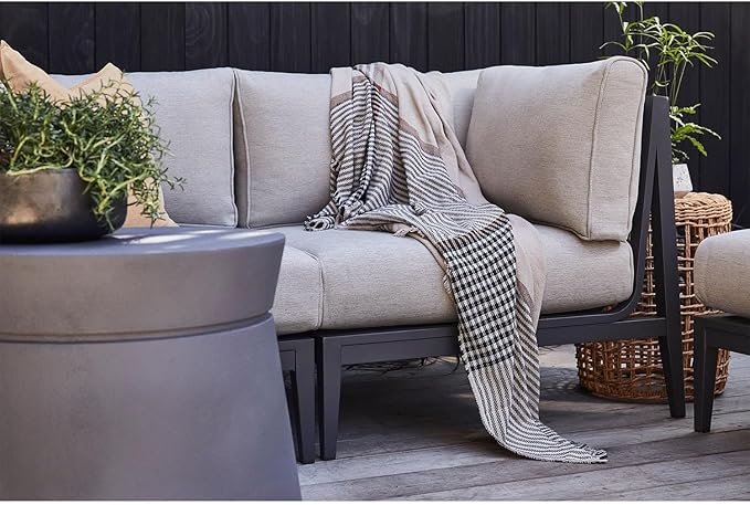 Outer Insect Shield Lightweight Throw Blanket - Pinstripe, 50’’W x 60’’, Recycled Material, Repels Mosquitoes, Ticks, Fleas & Flies, Machine Washable, Camping, Picnic, Beach, Travel