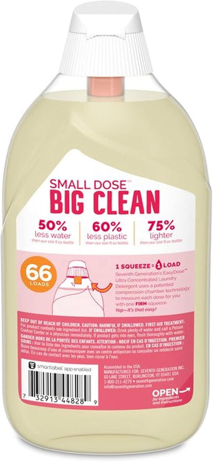 Seventh Generation Laundry Detergent, 23 oz (66 Loads) Ultra Concentrated EasyDose, Tropical Grove