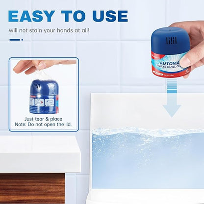 Vacplus Toilet Bowl Cleaners - 6 Pack, Krazy Clean Automatic Long-Lasting Toilet Cleaner Bottles, Easy-to-Use & Powerful Cleaning