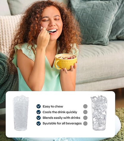 Silonn Nugget Ice Maker Countertop, Pellet Ice Machine with Self-Cleaning Function, Sonic Ice Maker Produces 33lbs of Chewable Ice in 24 Hours, Ideal for Home Kitchen and Office, Stainless Steel