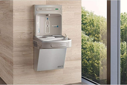 Elkay EZSG8WSK EZH20 18-3/8" Wall Mounted Single Station Hands Free Bottle Filler Combo with Cooler - Stainless Steel