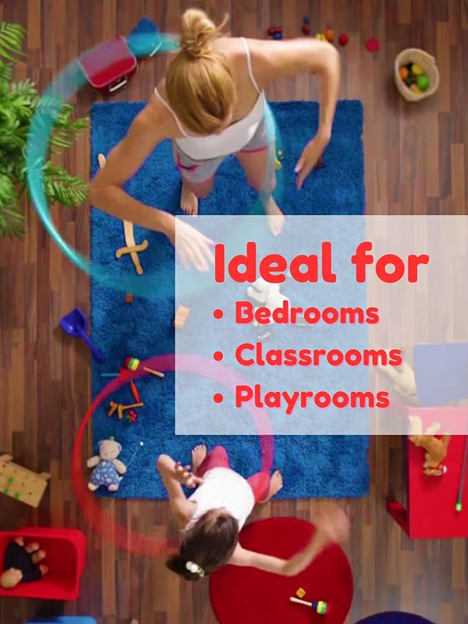 KOECKRITZ Soft and Colorful Kids Classroom Area Rugs (Passes Flammability Pill Test) Many Sizes and Bright Colors to Select from (7' x 7', Lime)