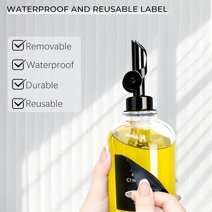 3PCS Olive Oil Dispenser Bottle For Kitchen, Soy Sauce Dispenser, Glass Oil and Vinegar Dispenser Set W. Wooden Tray & Labels & 3 Replacement Spouts, Coffee Syrup Dispenser