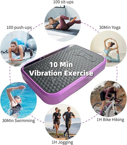 Vibration Plate Fitness Platform Whole Body Exercise Machine with 120 Speed Levels, Lymphatic Drainage, Fat Burning, and Weight Loss, Perfect for Women, Men, and Home Gym Exercise