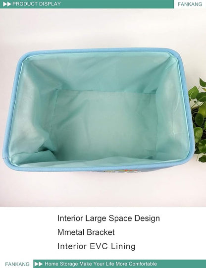 FANKANG Rectangular Laundry Basket Nursery Storage Fabric Storage Bin Storage Hamper,Gift Baskets (Single Dinosaur)