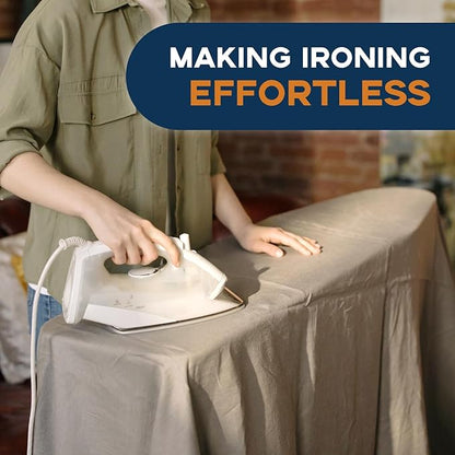 Ironing Board Full Size, RAINHOL 54"x13" Heavy Duty Compact Ironing Board with Iron Rest, Heat Resistant Cover with Ultra Thick Padding, Height Adjustable Sturdy Iron Stand, Black