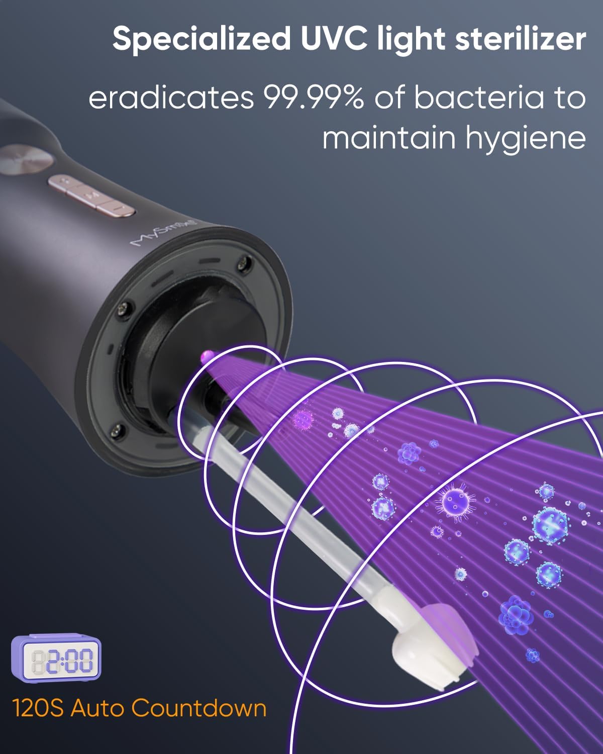 LP221 Cordless Professional Water Flosser with UVC Sterilizable (Allure)