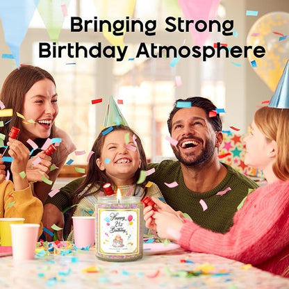 21st Birthday Candles Gifts for Women- 9 oz Happy Birthday Candle with Vanilla Birthday Cake Scent, Gifts for Women & Men, Friendship Ideas