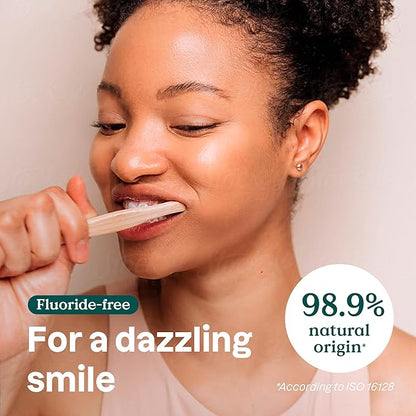 Attitude Fluoride-Free Whitening Toothpaste, Peppermint Flavor, Vegan & Cruelty-Free, Sugar-Free, Plant & Mineral-Based Ingredients, Clean Oral Care, 4.2 Oz