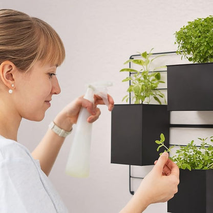 KASSELL Vertical Garden Wall Planter. Wall Mounted for Indoor Outdoor. All Metal Black Vertical Planter with No Assembly Required. Planter for Indoor Plants Flowers, Herbs, Succulents and Plants