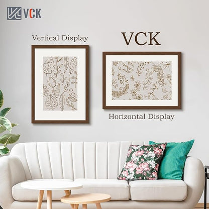 VCK 20x28 Picture Frame 3 Pack, Brown Wood Poster Frame with Exclusive Wood Grain, Wall Mounting Hanging