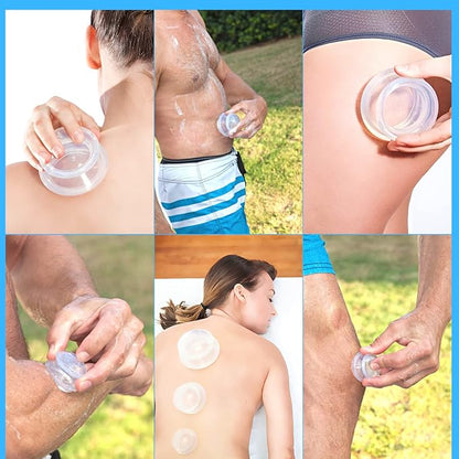 Cupping Warehouse Supreme 4 Intermediate Pro 5560 Beginner Silicone Cupping Set – 4 Cups for Body Sculpting, Massage Therapy, Pain Relief, Cellulite Reduction (S1.3, M1.6, L2.1, XL2.75)