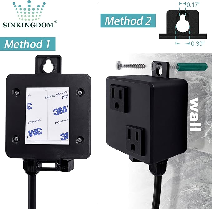 SinkTop Air Switch Kit (Long Full Brass Button) for Disposal, Dual Outlet, (Champagne Bronze)