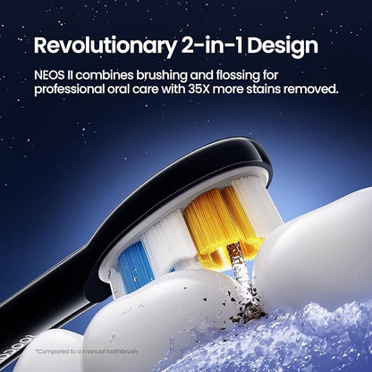 Soocas NEOS II Ultimate Set - Electric Toothbrush with Water Flosser, Sonic Electric Toothbrush for Adults, Portable for Travel, Deep Clean for Implants & Braces, Healthier Gums, Dark Violet