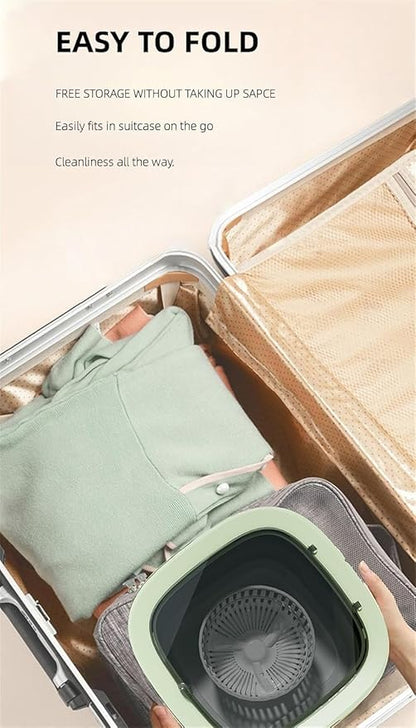 Portable Washing Machine, Mini Washer,16L Upgraded Large Capacity Foldable Washer.Deep Cleaning of Underwear, Baby Clothes and Other Small Clothes.Suitable for Apartments, Dormitories, Hotels.(Green)