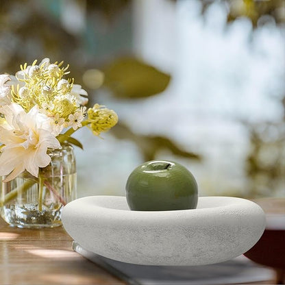 6.3 Inch Concrete Bowl, Modern Decorative Home Decor, Jewelry Tray, Asymmetrical Concrete Organic Bowl, Minimalist Tray
