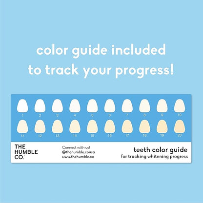 The Humble Co. Advanced Whitening Strips – Sensitive Teeth Whitening Strips, Enamel Safe and Peroxide Free for Sensitive Teeth, Vegan and Cruelty Free (14 Treatments, 28 Count)