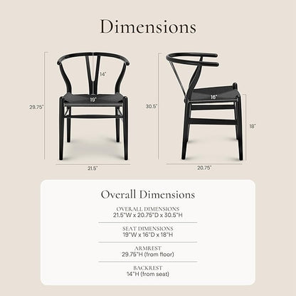 POLY & BARK Weave Chair in Pitch Black