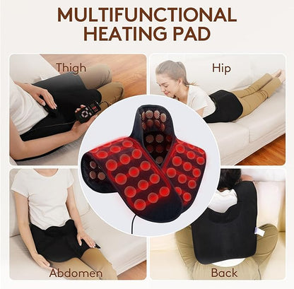 UTK Far Infrared Heating Pads for Neck and Shoulders and Back, Hot to 159℉, Gift for Women, FSA-HSA Eligible Neck and Shoulder Heating Pad with 84 Natural Jade, 24 Timers & Auto Shut Off (23 * 18'')